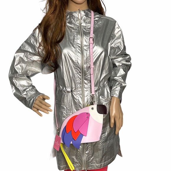 Kate♠️Spade Parrot Crossbody Flock Multi Leather - Picture 2 of 8